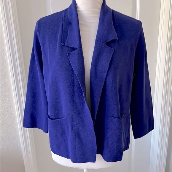Chicos Elegant Purple OpenCardigan Women's Sweater Jacket Chico SZ 1 US M - Picture 1 of 8